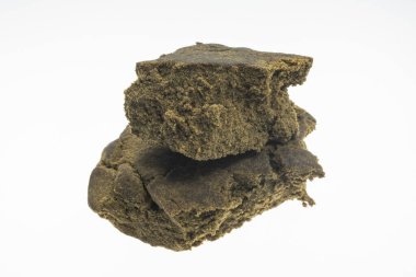 Tıbbi marihuana, Fas keneviri, polen esrarı yakın plan. 