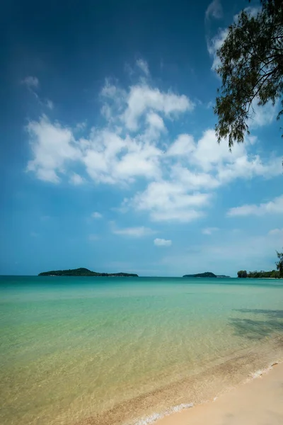 Long Beach Sull Isola Paradiso Koh Kiev Vicino Sihanoukville Cambogia — Foto Stock