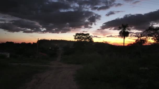 Rural area sundown — Stock Video