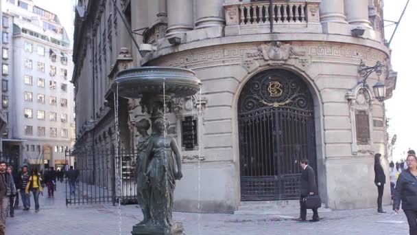 Santiago centre financier du centre ville — Video
