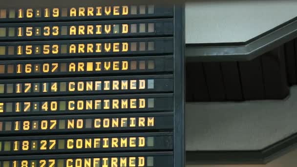 Flight Arrival Info Board Stock Video C Propalta 160501274