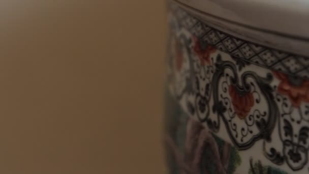 Schöne Vase Detail — Stockvideo