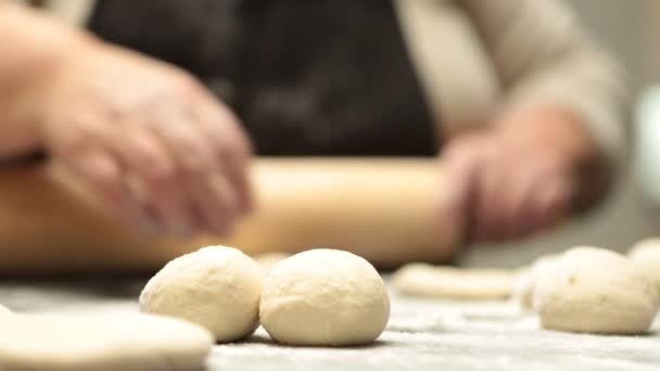 Person making bread — Stock Video