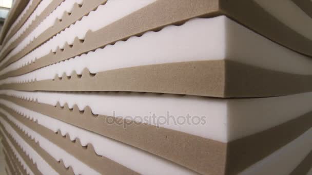 Stacked mattress foam — Stock Video