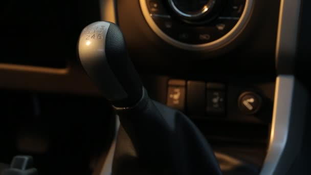 機械車ギアボックスのジョイスティック — ストック動画