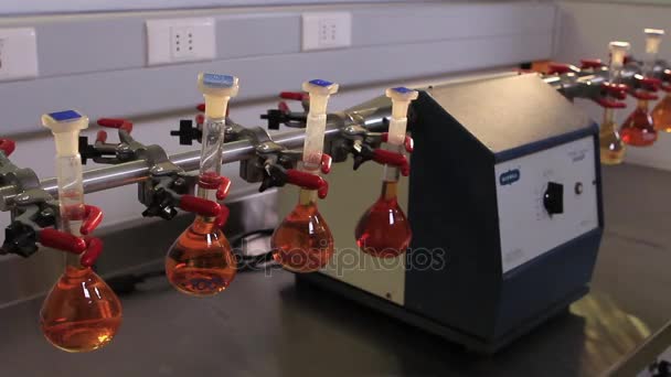 Provette in laboratorio — Video Stock