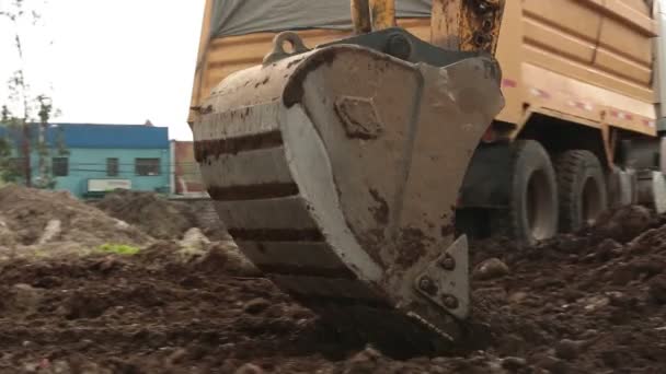 工地的挖掘机 — 图库视频影像