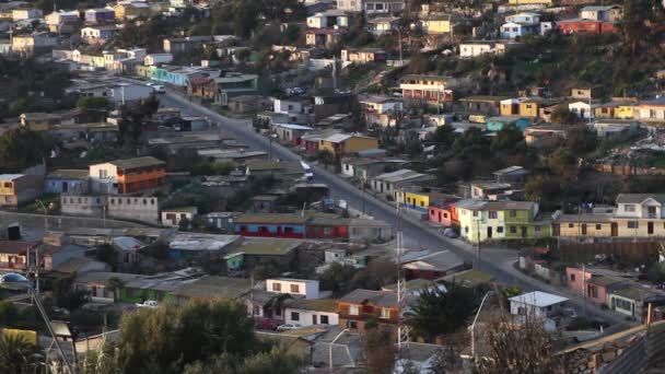 Cidade costeira área residencial — Vídeo de Stock