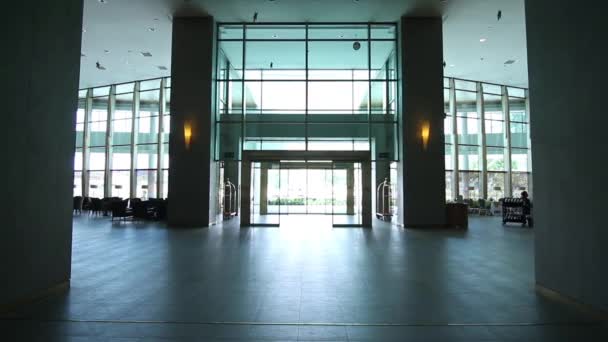 Modern gebouw lobby — Stockvideo