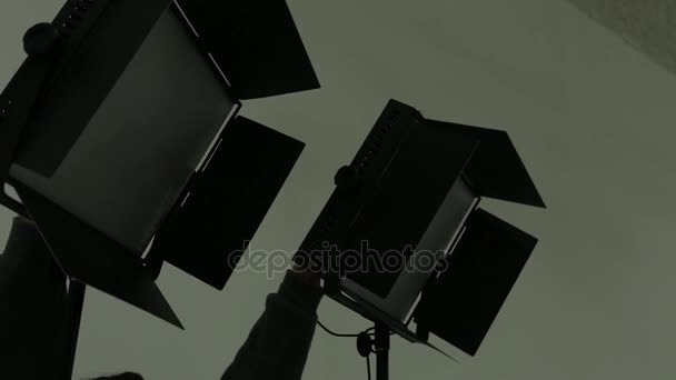 LED-lampor på — Stockvideo