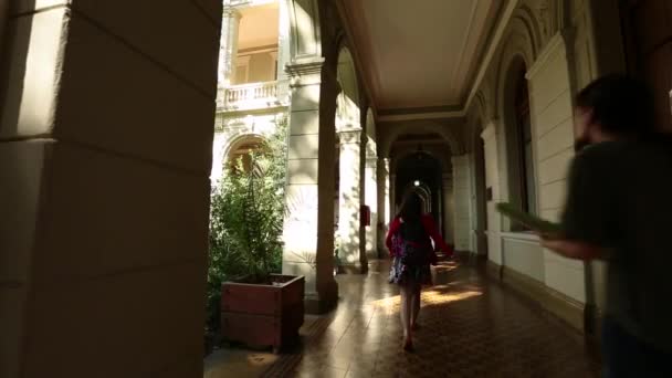 Campus patio interior — 图库视频影像