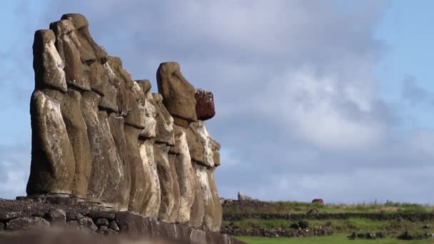 Paaseiland monumenten — Stockvideo