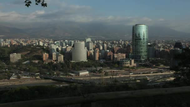Grote stad Santiago — Stockvideo