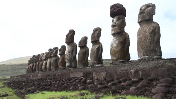 Easter island monuments — Stock Video