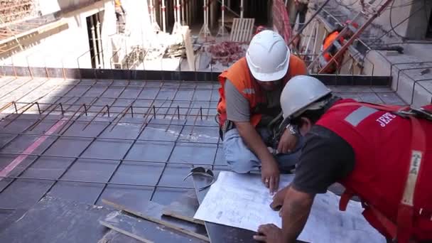 Lavoratori del cantiere — Video Stock