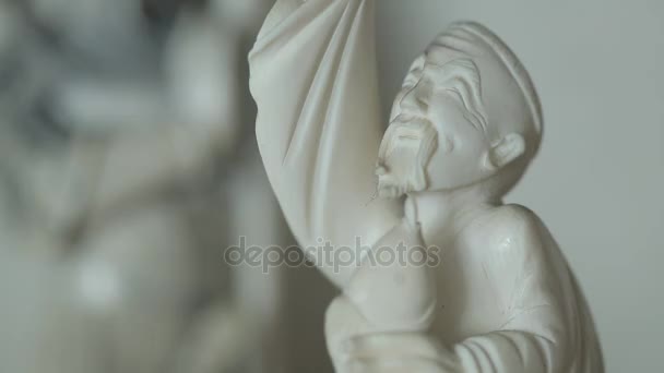 Asian marble statue — Stock Video