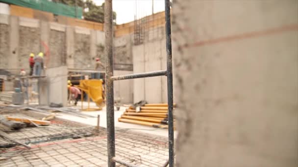 Építési telek munkavállalók — Stock videók