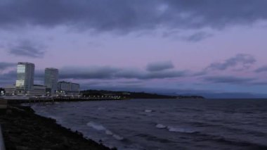 Timelapse dalgalar kumsalda
