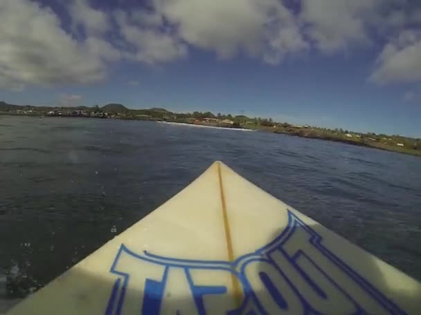 Tabla de surf en acción POV — Vídeos de Stock