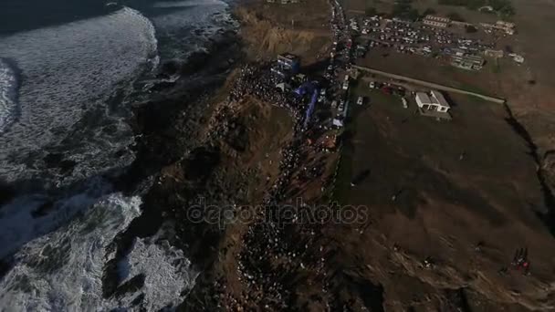 Oceaan in het zuiden van Chili — Stockvideo