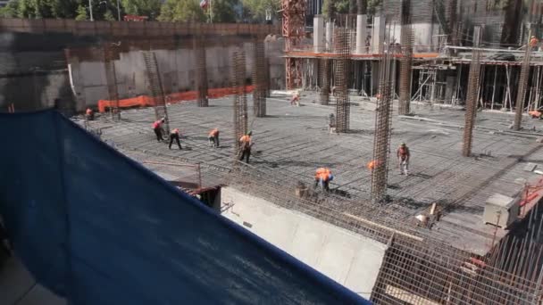 Lavoratori del cantiere — Video Stock