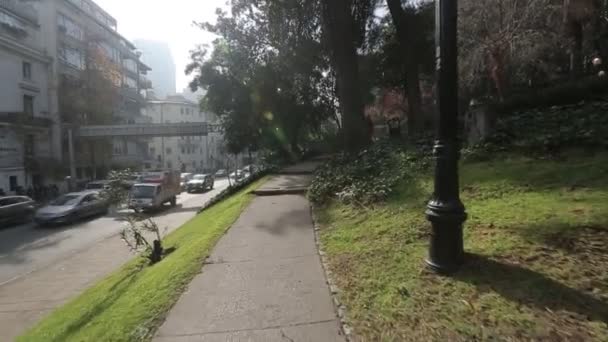 Pareja descansando en el parque — Vídeo de stock