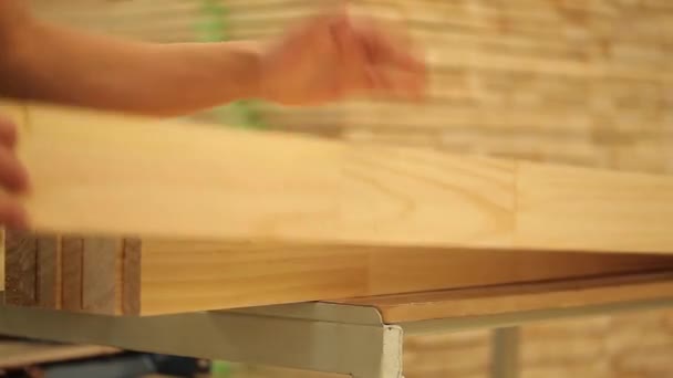 Produkte der Holzindustrie, die behandelt werden — Stockvideo