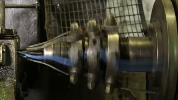 Výrobní průmyslové ocelové lano — Stock video
