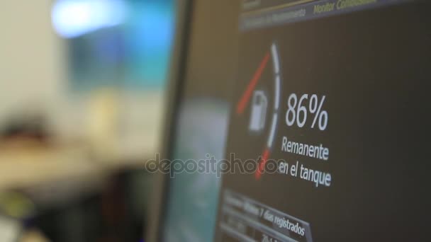 Datos de ordenador en pantalla — Vídeo de stock