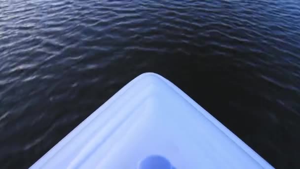 Lake from POV of boat — стоковое видео