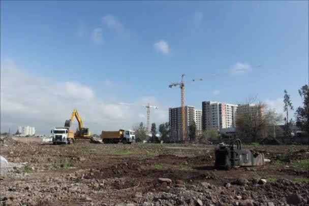 Construção em Santiago, Chile . — Vídeo de Stock