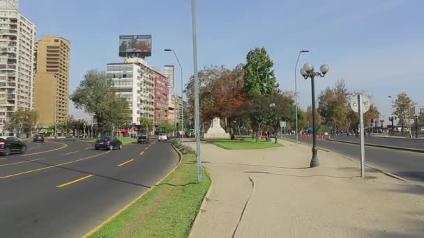 Ciudad calle parque — Vídeo de stock