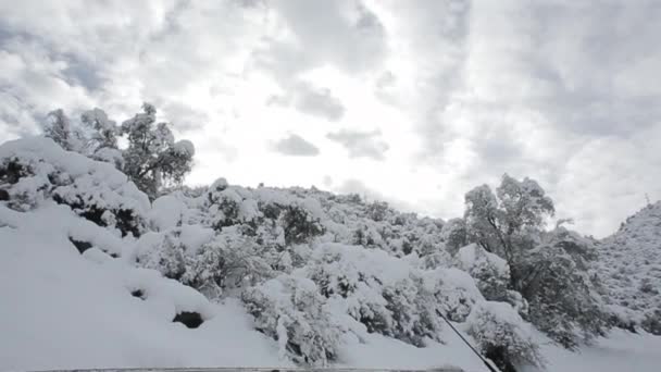 Snow covered mountains — Stock Video