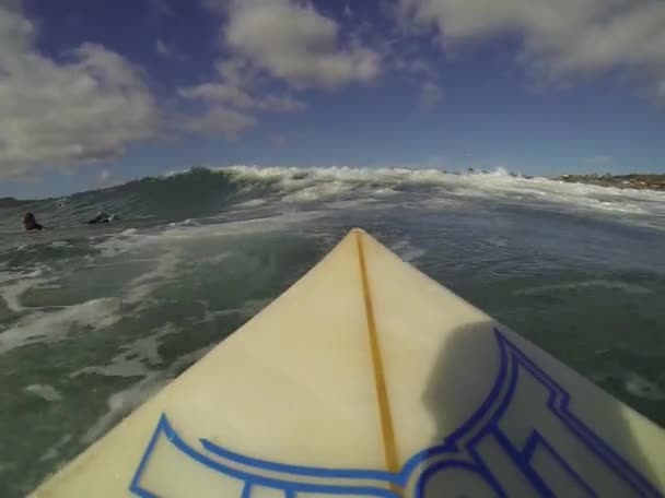 Tabla de surf en acción POV — Vídeos de Stock