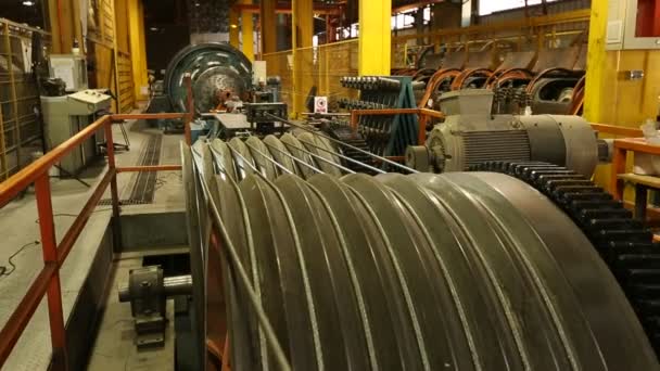 Fabricación de cable de acero industrial — Vídeos de Stock