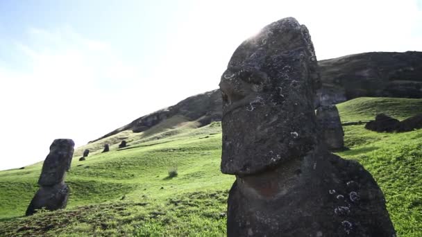 Paaseiland monumenten — Stockvideo