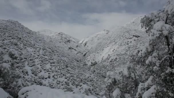 Montañas cubiertas de nieve — Vídeo de stock
