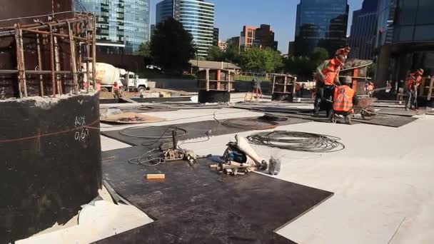 Travailleurs sur chantier — Video