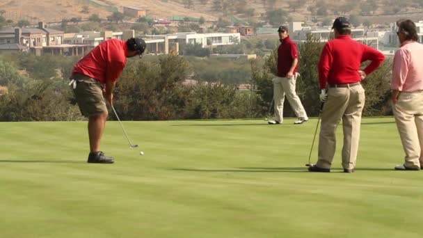 Mannen golfen — Stockvideo