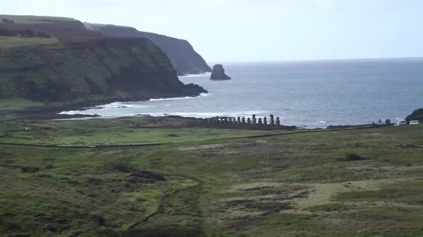 Isla de Pascua monumentos — Vídeo de stock