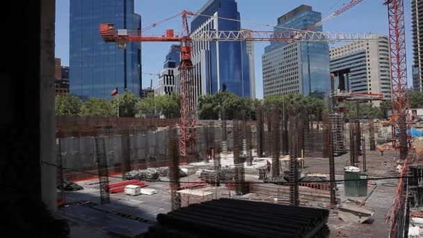 A reinforced concrete building site — Stock Video