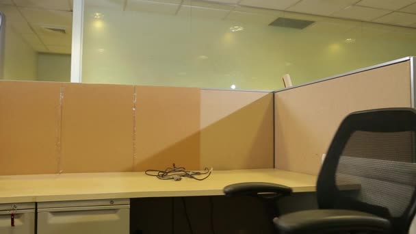 Empty office chair turns — Stock Video