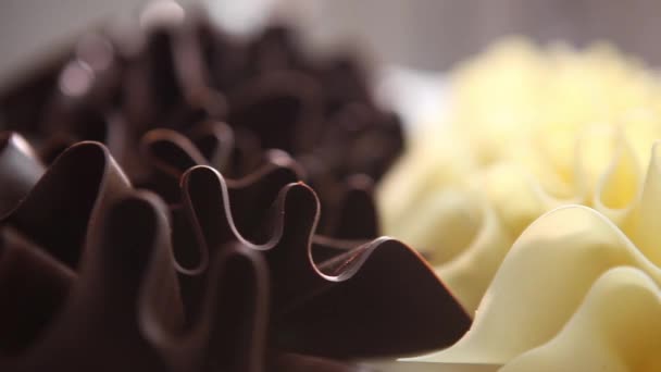 Gâteau au chocolat étant décoré — Video