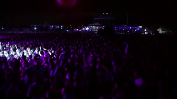 Publikum einer Open-Air-Großveranstaltung — Stockvideo