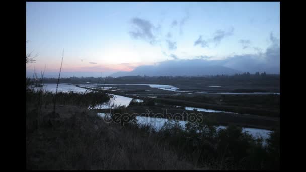 Land Sonnenaufgang Ansicht — Stockvideo