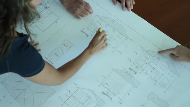 Architecten samen te werken — Stok video