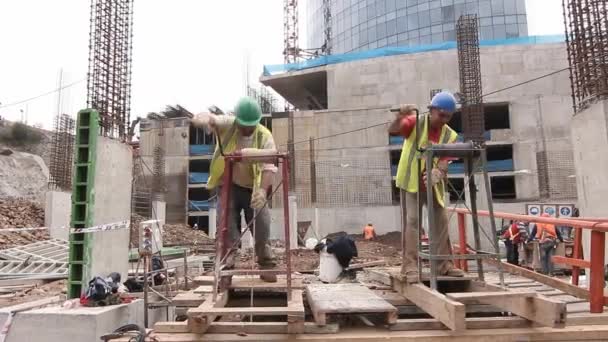 建筑地盘工人 — 图库视频影像