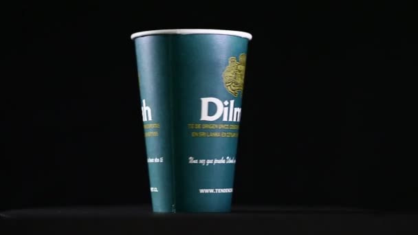 Dilmah paper cup turning — Stock Video