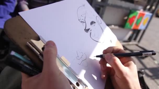 Person ritning tecknad — Stockvideo