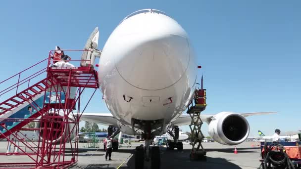 Letadlo je mimo čištění — Stock video